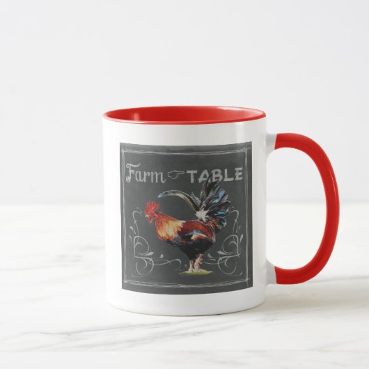 Mug Rooster de ferme à table (Droite)