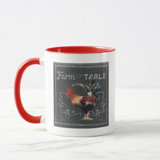 Mug Rooster de ferme à table (Gauche)