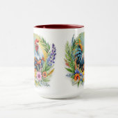 Mug Rooster d'été souriant et coloré personnalisable (Centre)