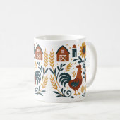 Mug Rooster Folk Art Farm (Devant droit)