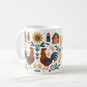 Mug Rooster Folk Art Farm (Devant gauche)