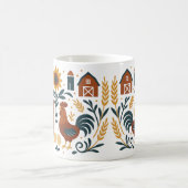 Mug Rooster Folk Art Farm (Centre)