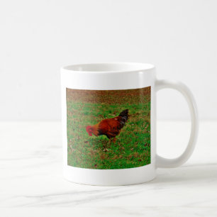 Mug Rooster in the Grass