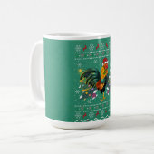 Mug Rooster Lover Xmas cadeau Rooster laide Noël (Devant gauche)