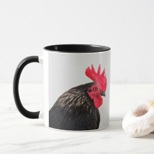 Mug Rooster Noir Bonjour !