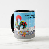 Mug Rooster portugais avec cadeaux 1ère fête d'anniver (Devant gauche)