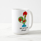 Mug Rooster portugais de la chance en vert (Devant droit)
