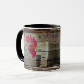 Mug Rooster Rustique poulet Coop Barne de la cuve (Devant gauche)