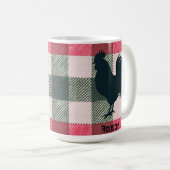 Mug Rooster sur mesure En vichy Ferme (Devant droit)
