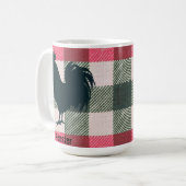 Mug Rooster sur mesure En vichy Ferme (Devant gauche)
