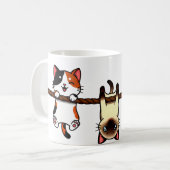 Mug Rope Buddies: Calico Cat, Siamese Acrobat & Happy  (Devant gauche)