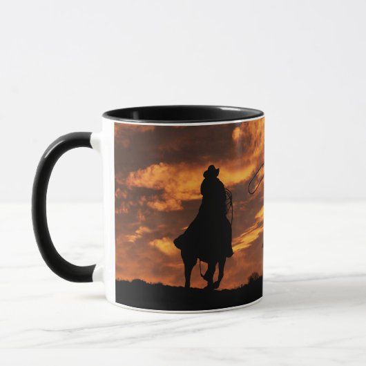 Mug Roping Cowboys au Sunset Steer (Gauche)