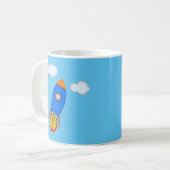 Mug Roquette D'Espace De Cartographie Dans Le Ciel Ble (Devant gauche)