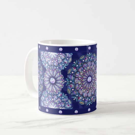 Mug Rosace bleue (Devant gauche)