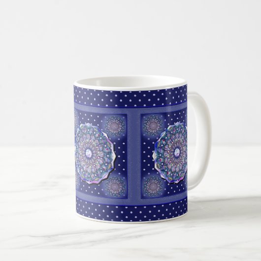 Mug Rosace bleue (Devant droit)