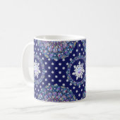Mug Rosace bleue et flocon de neige (Devant gauche)