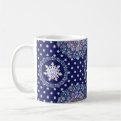 Mug Rosace bleue et flocon de neige (Gauche)