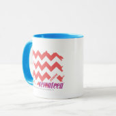 Mug Rose 2 de zigzag (Devant gauche)