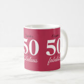 Mug Rose 50 Et Fabuleux (Devant droit)