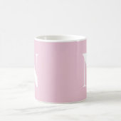 Mug Rose à la mode C52 & Monogramme Initial Personnali (Centre)