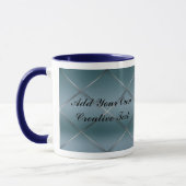 Mug Rose à thé hybride - Arrière - plan bleu, boue per (Gauche)