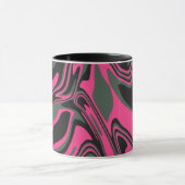 Mug Rose Abstrait, vert foncé et noir (Centre)