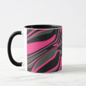 Mug Rose Abstrait, vert foncé et noir (Gauche)