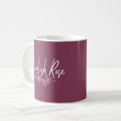 Mug Rose Anglaise TYPOGRAPHIE STYLE MANUSCRIT (Devant gauche)