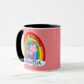 Mug Rose Anniversaire Sirène Mignon (Devant gauche)