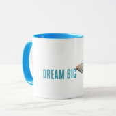 Mug Rose Aqua Blue Rouille Or Rêve Papillon (Devant gauche)