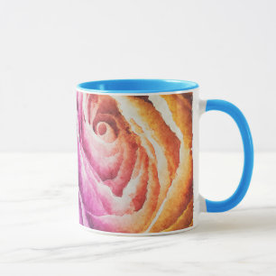 Mug Rose arc-en-ciel aquarelle