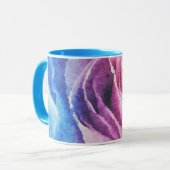 Mug Rose arc-en-ciel aquarelle (Devant gauche)