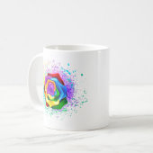 Mug Rose arc-en-ciel coloré (Devant gauche)