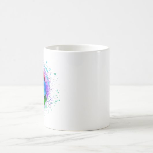 Mug Rose arc-en-ciel coloré (Centre)