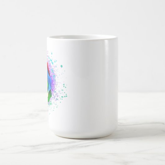 Mug Rose arc-en-ciel coloré (Centre)