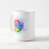 Mug Rose arc-en-ciel coloré (Devant gauche)