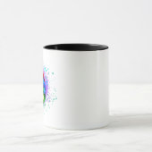 Mug Rose arc-en-ciel coloré (Centre)