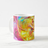 Mug Rose arc-en-ciel psychédélique (Devant gauche)