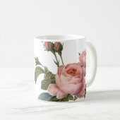 Mug Rose Art rose grossesse faire-part M café (Devant droit)