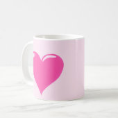 Mug rose avec coeur (Devant gauche)