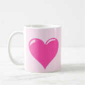 Mug rose avec coeur (Gauche)