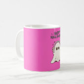 Mug rose avec un Fantôme adorable : Profitez de ch (Devant gauche)