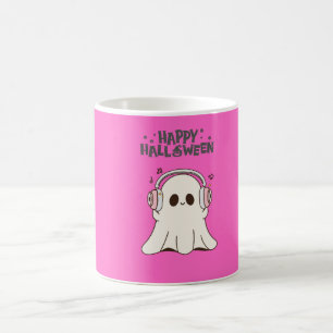 Mug rose avec un Fantôme adorable : Profitez de ch