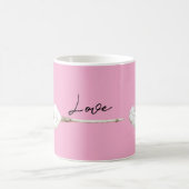 Mug Rose Blanc Coeur Cloud Flèche d'amour (Centre)