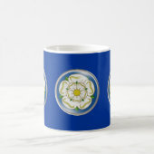 Mug Rose blanc de drapeau de Yorkshire (Centre)