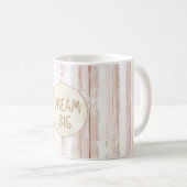 Mug Rose blanc Noël raypes Parties scintillant d'or rê (Devant droit)