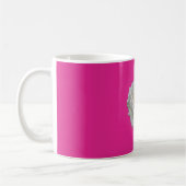 Mug Rose blanche sur Arrière - plan rose (Gauche)