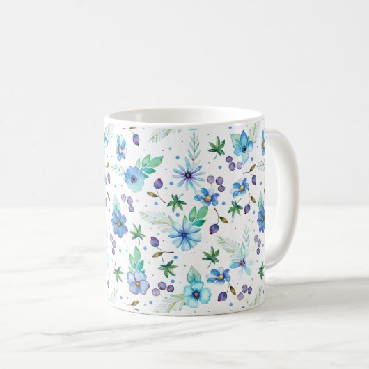 Mug Rose bleu (Devant droit)