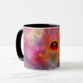 MUG ROSE BLEU ABSTRAIT AVEC ROUGE (Devant gauche)