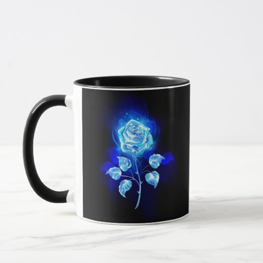 Mug Rose bleu brûlant (Gauche)